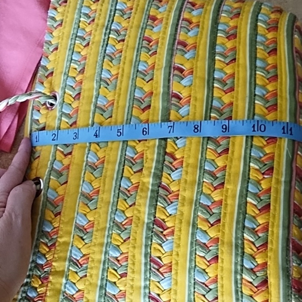 Woven Multicolor Fabric Tote - Picture 7 of 7